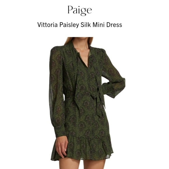 Paige Vittoria Paisley Silk Mini Dress 